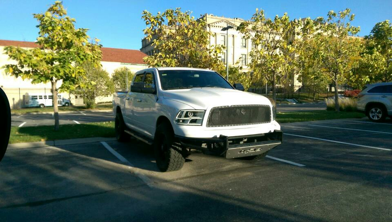 This is the truck that was allegedly egged before it rammed another car off the road.